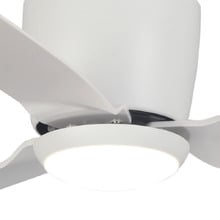 Claro 132cm DC White Low Profile Ceiling Fan with LED Light